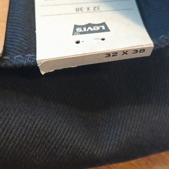 Levi's Tall Mens 505 Regular fit jeans Sz 32 x 38 Levi's black Denim straight - Picture 12 of 13